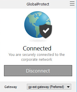 Screenshot displaying the Agent connected to the Preferred Gateway.