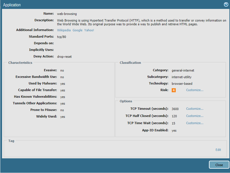 Ancienne application pour la navigation sur le Web