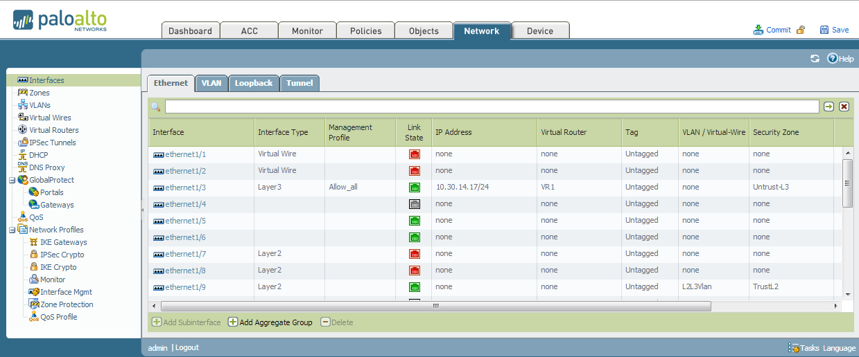 Palo alto firewall настройка