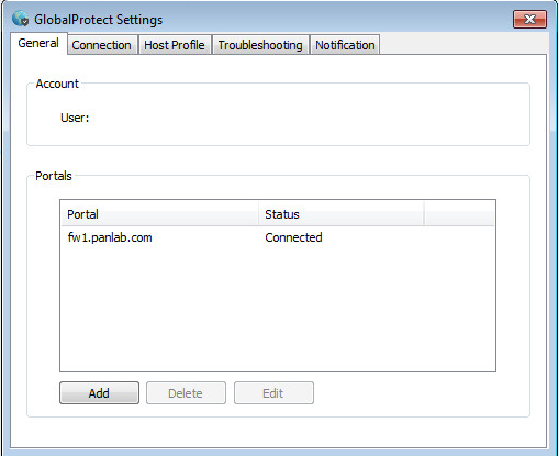 troubleshooting globalprotect on client pc general tab