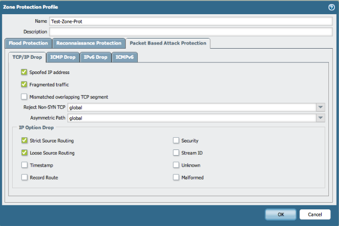 Palo Alto Zone Protection Profile Best Practices