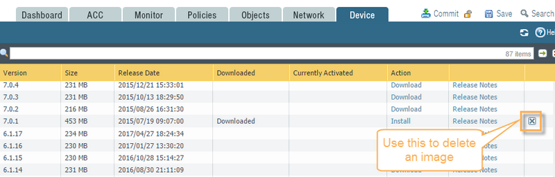 How To Delete Unnecessary Downloaded Software Versions Knowledge Base Palo Alto Networks