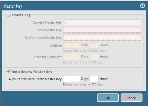 Auto renew master key