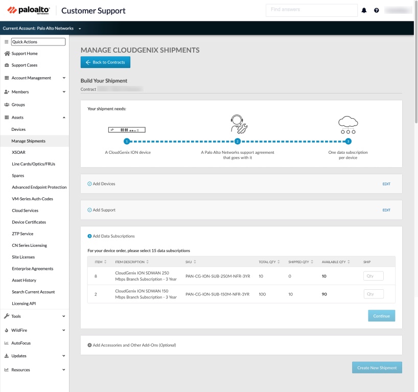 Include bandwidth subscription