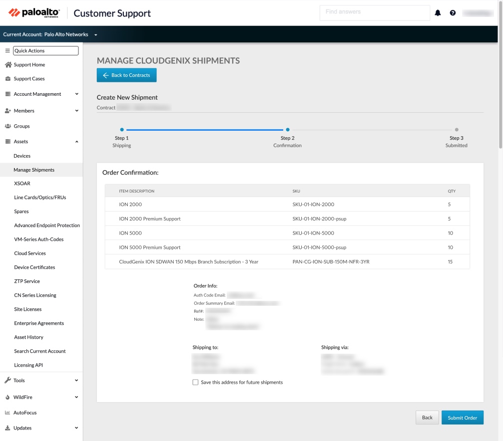 Confirmer puis soumettre l’envoi