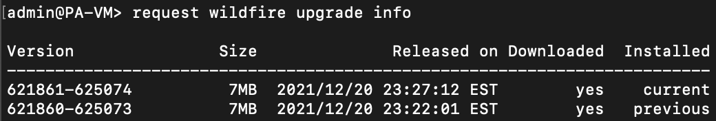 [admin@PA-VM Upgrade-Informationen anfordern wildfire .png