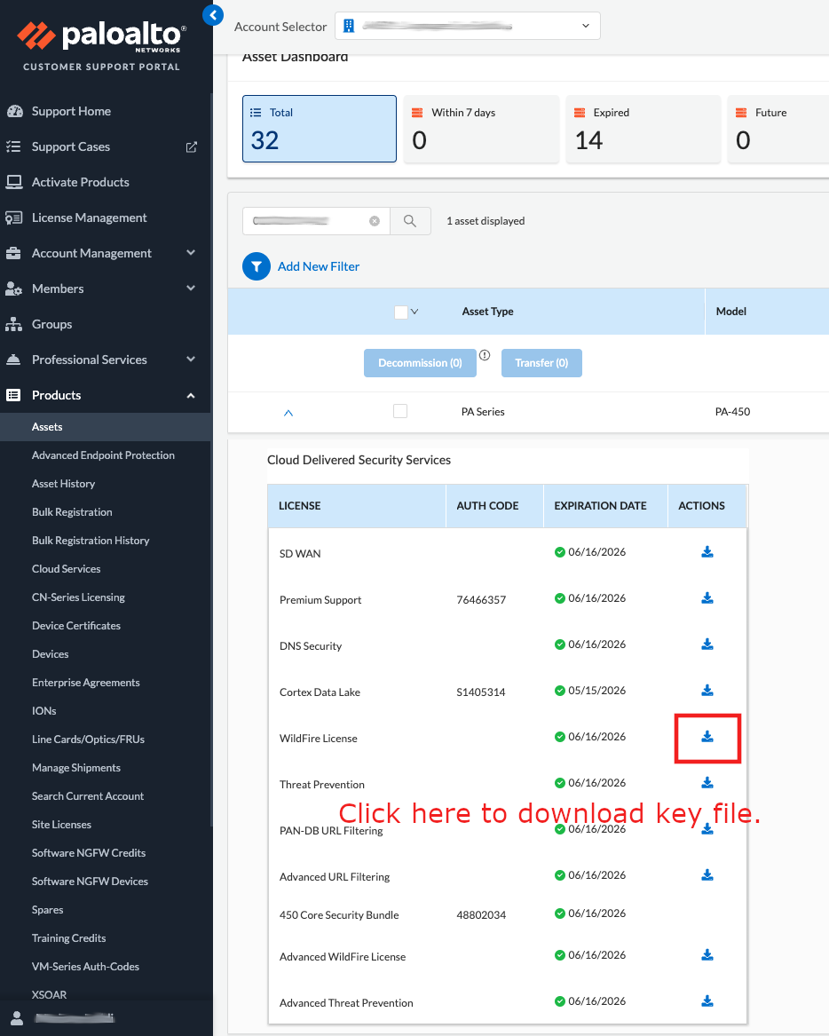 Descargue la clave de licencia tradicional de WildFire.