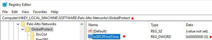 IsGPCPFirstTime=0 (After first login)