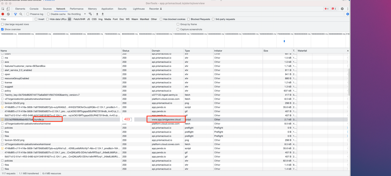 Instantané de 403-Error-on-BridgecrewHAR-
