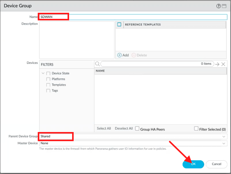 Configurar el grupo de dispositivos