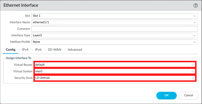 Configuración de la pestaña Configuración