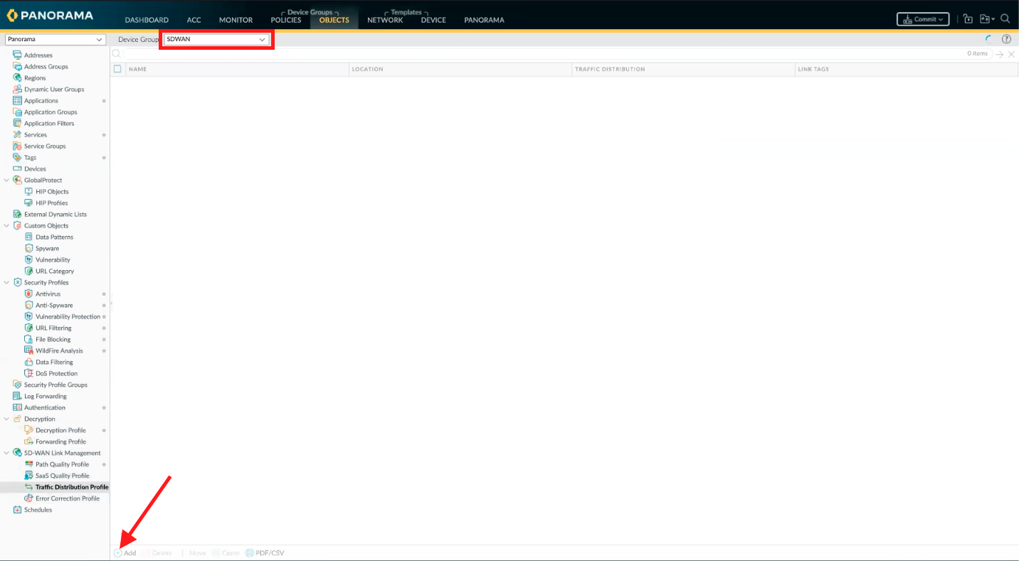 Agregar una nueva distribución de tráfico