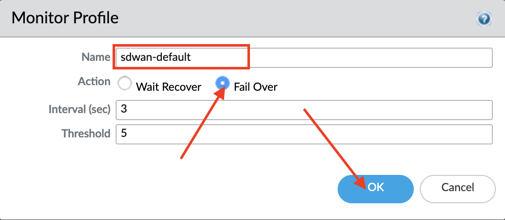 La configuración del perfil de monitor