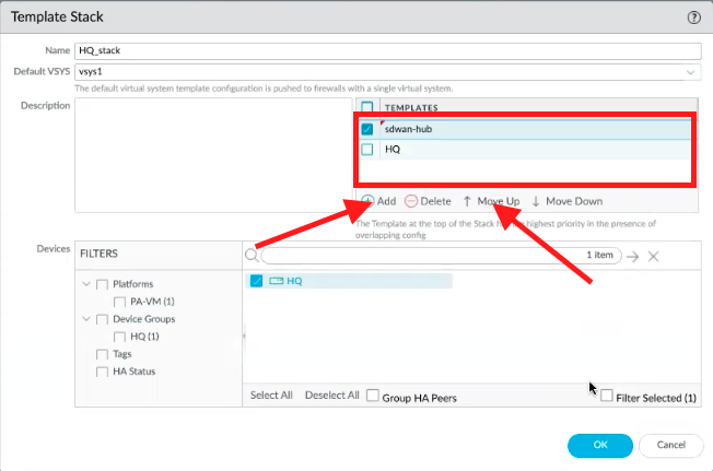 Ajouter le modèle dans la pile de modèles