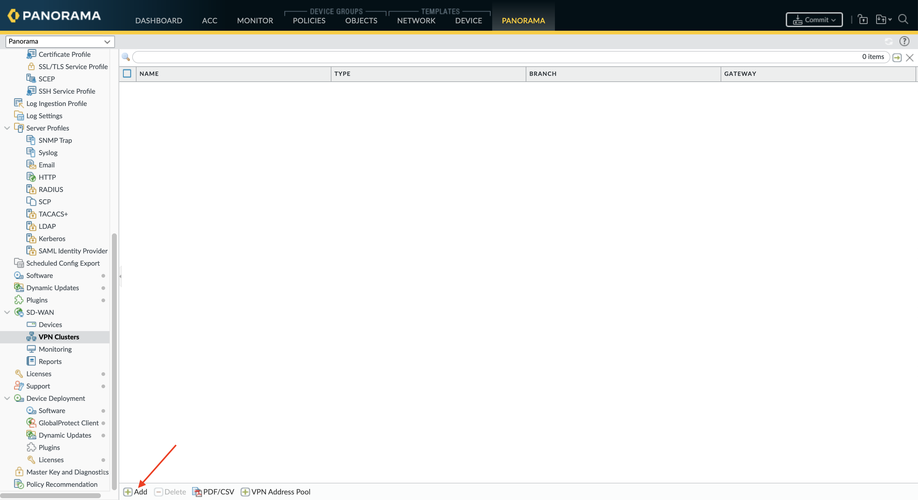 Ajouter un VPN cluster