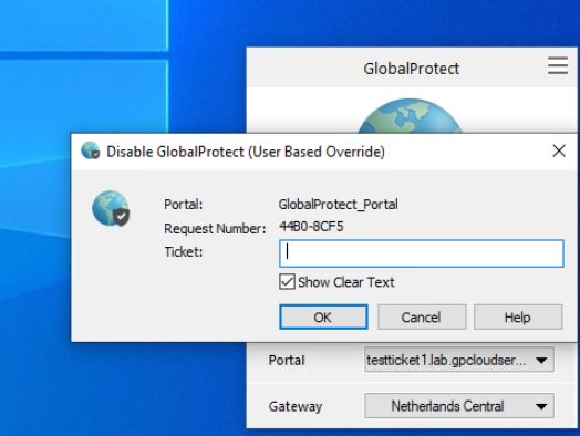 エージェントによって与えられた要求番号 GP