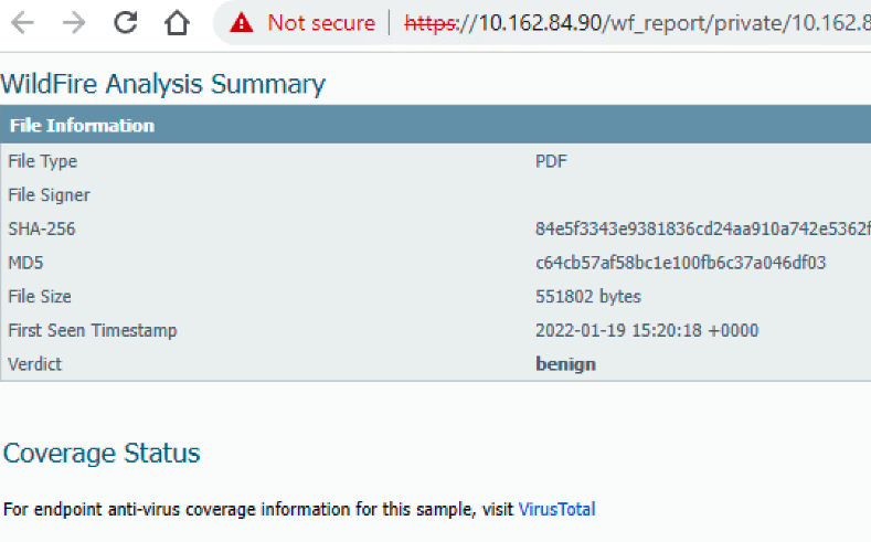summary will display.