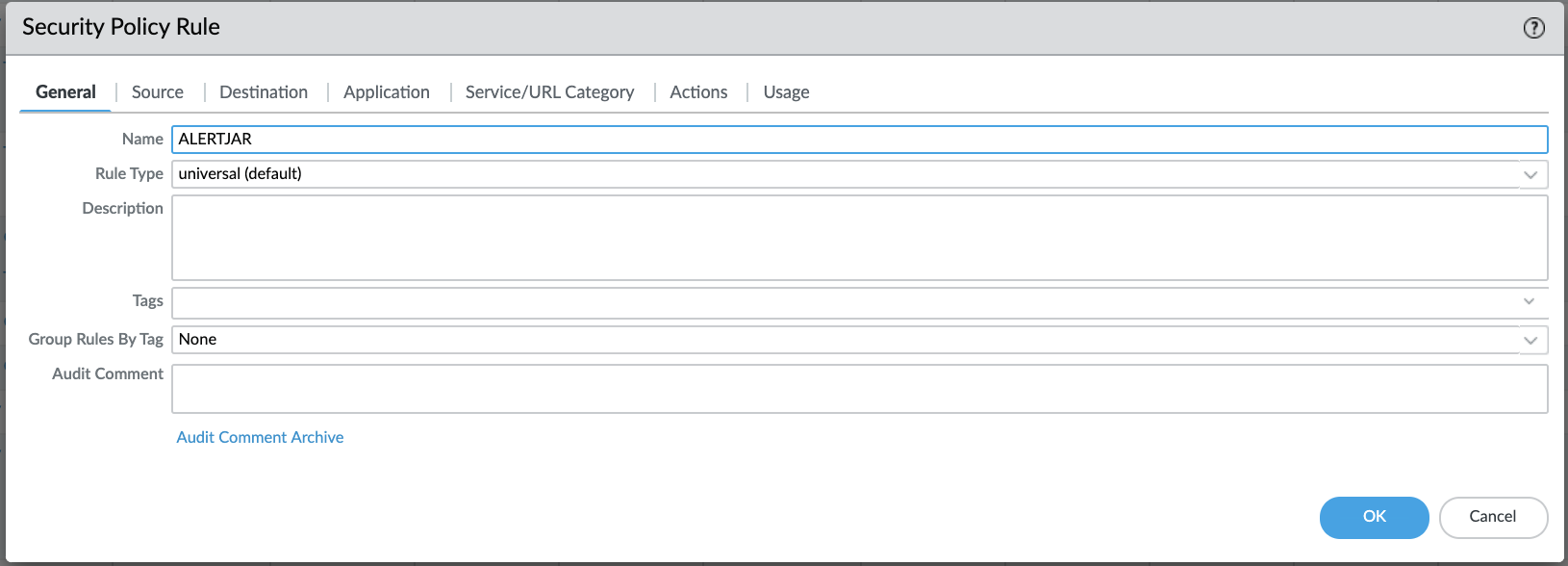 Définissez un nom pour la règle nouvellement clonée.
