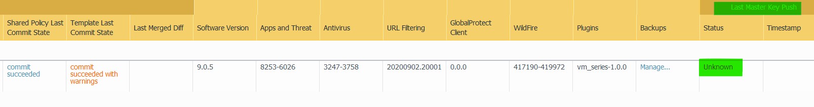 Last Master Key Push
