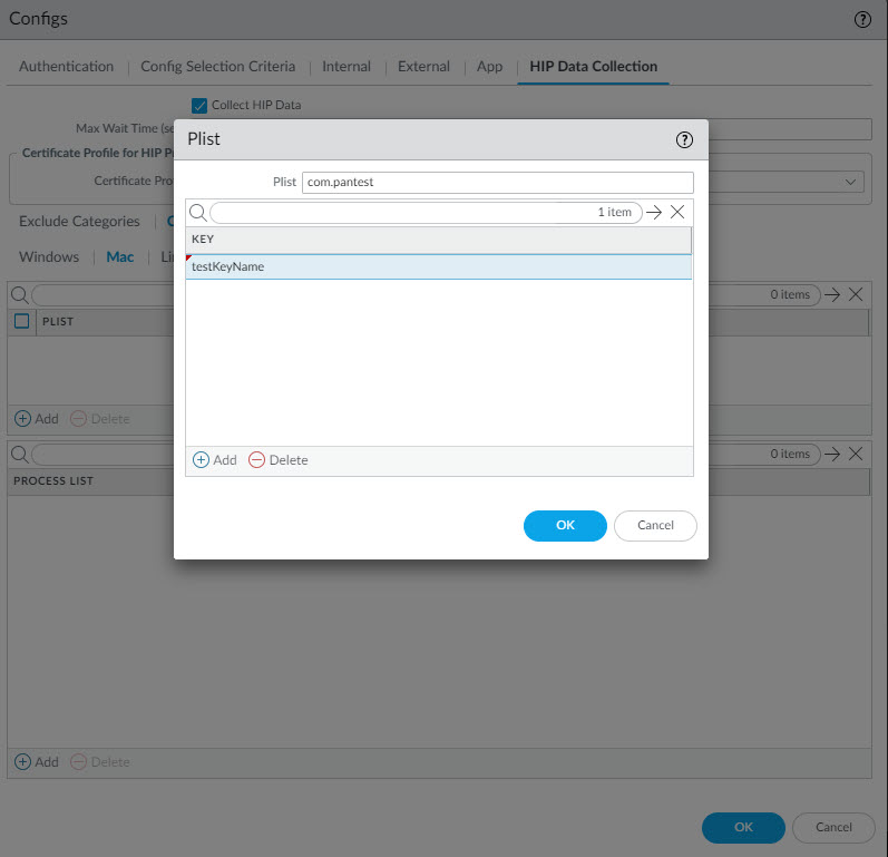 Configure HIP collection for agent config