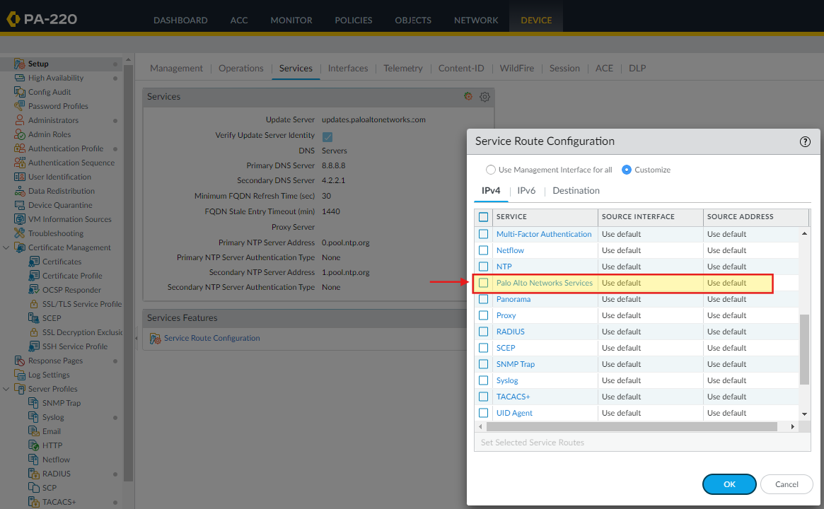 Cloud identity engine service route