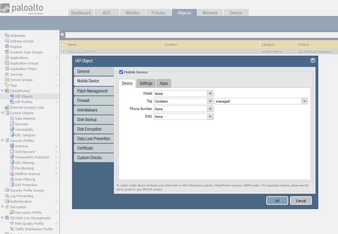 screenshot hip object