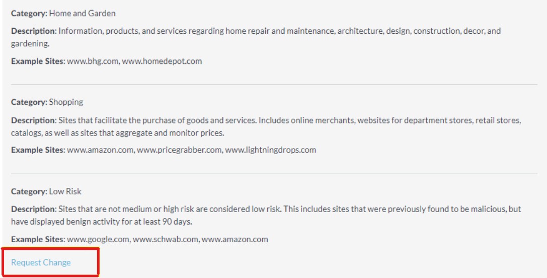 Changement de catégorie en ligne