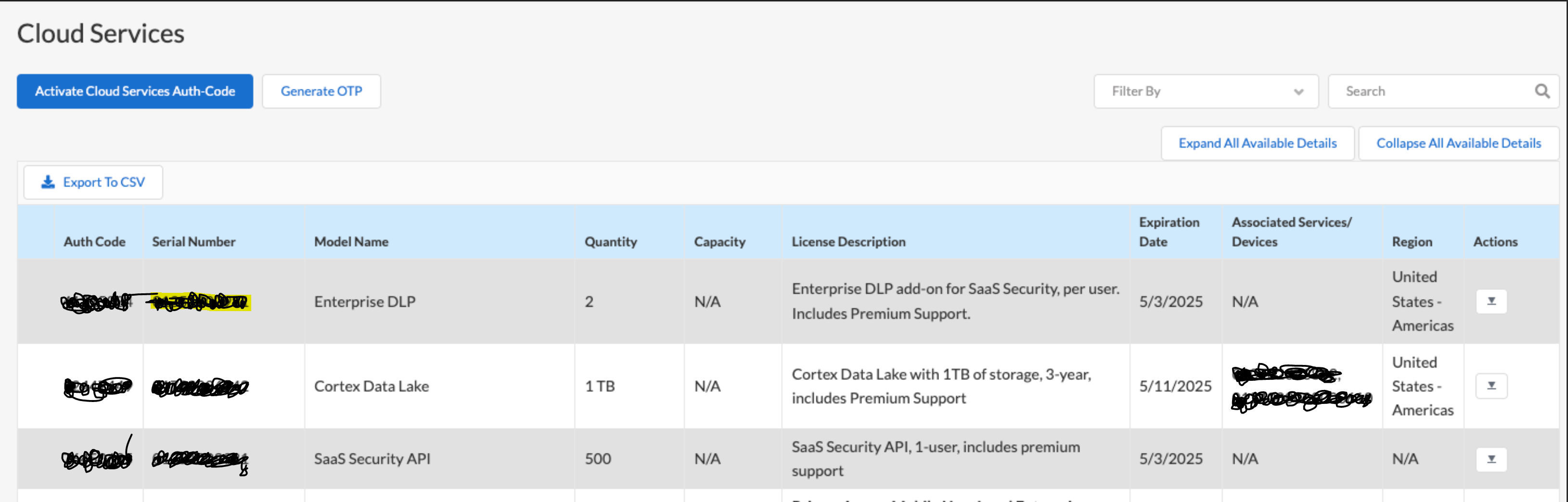 CSP -DLP Quantity Page