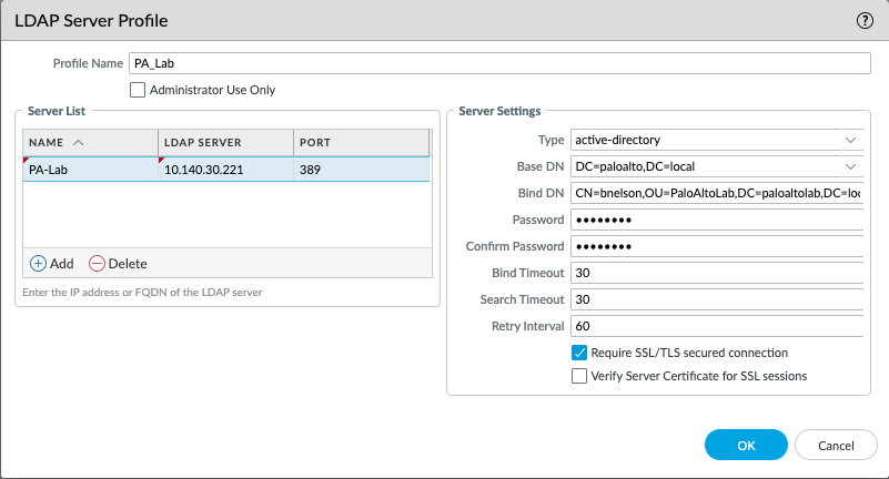 LDAP Server Configuration