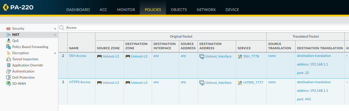 NAT Configuration