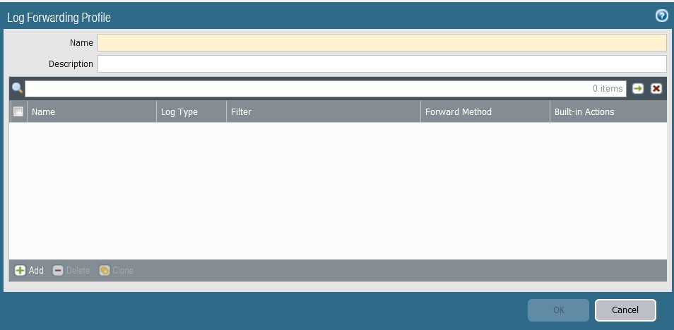 Log Forwarding Profile