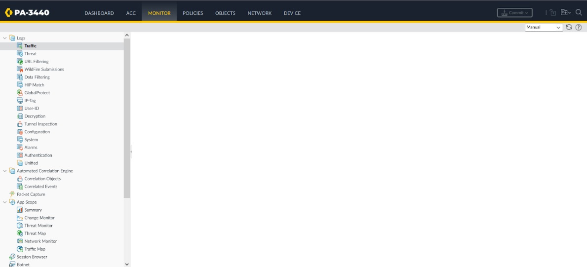 Traffic Logs are not shown