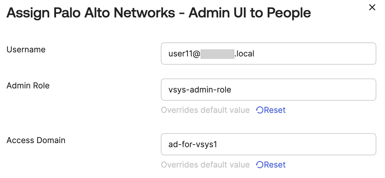 Assign role and admin domain to people