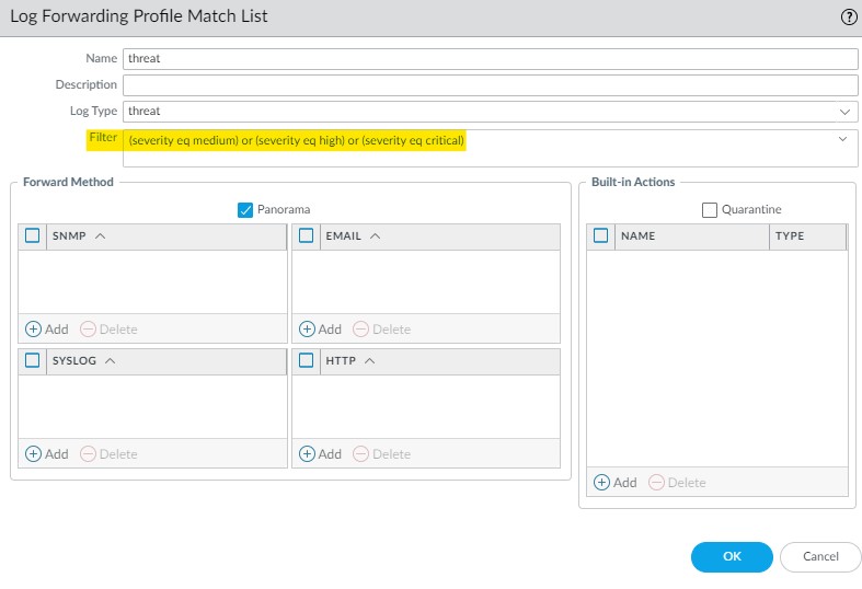 Log Forwarding under Objects