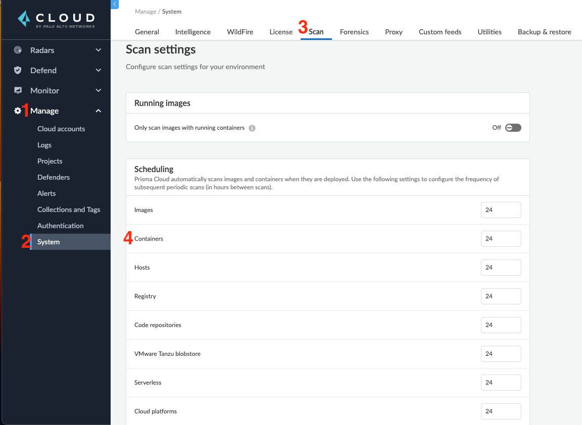 Dónde encontrar la frecuencia de escaneo