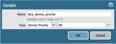 Device priority using a variable