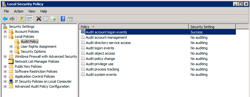 active directory local security policy