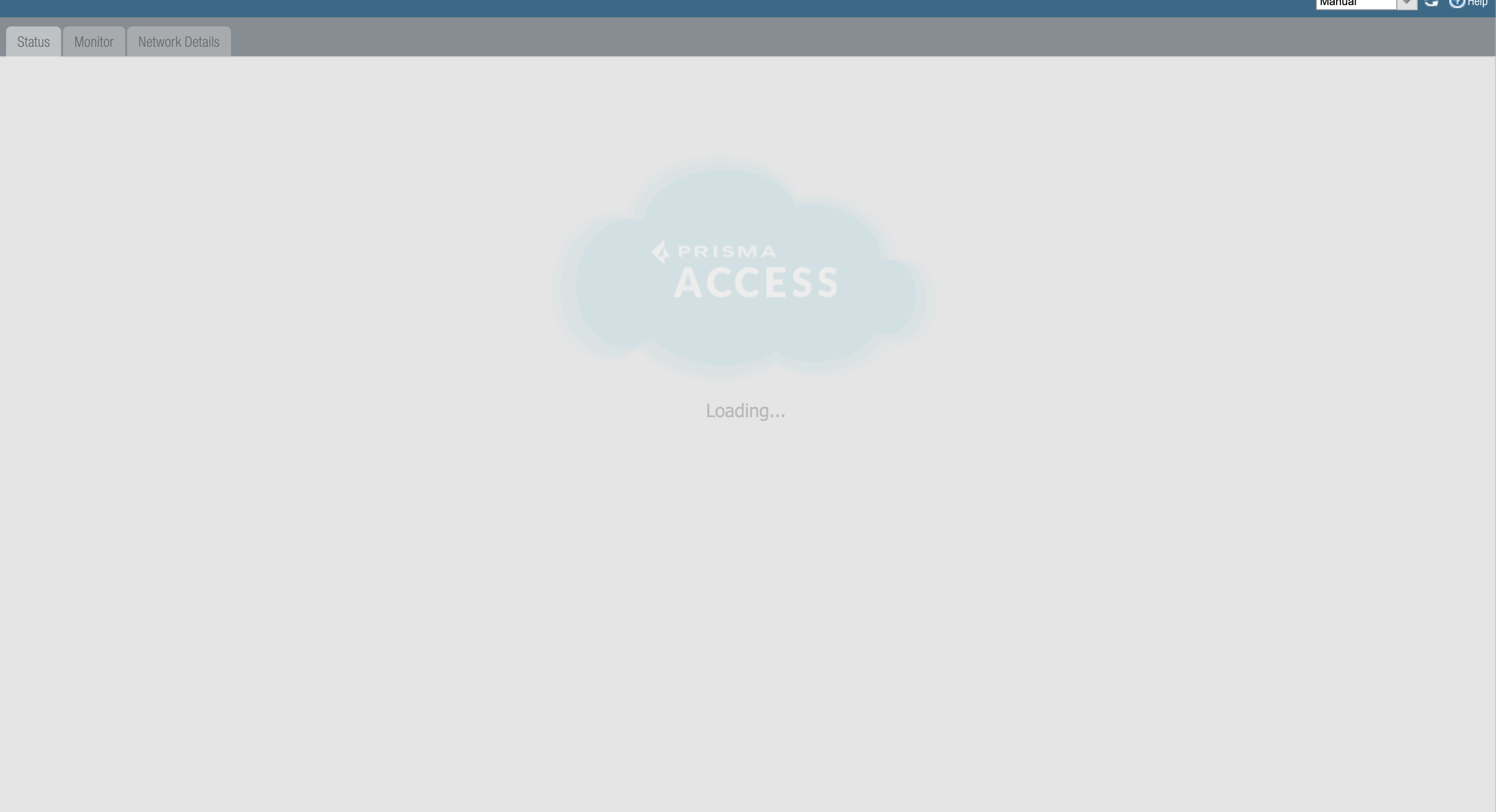 Panorama, Cloud Services, Configuration and the page is stuck at Loading