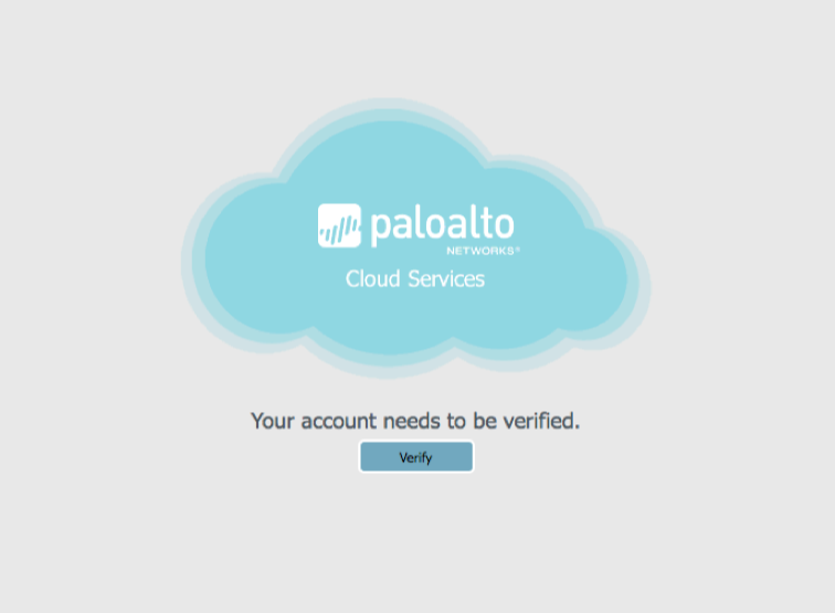 Panorama, Cloud Services, Configuration typically would present an option to verify the OTP.