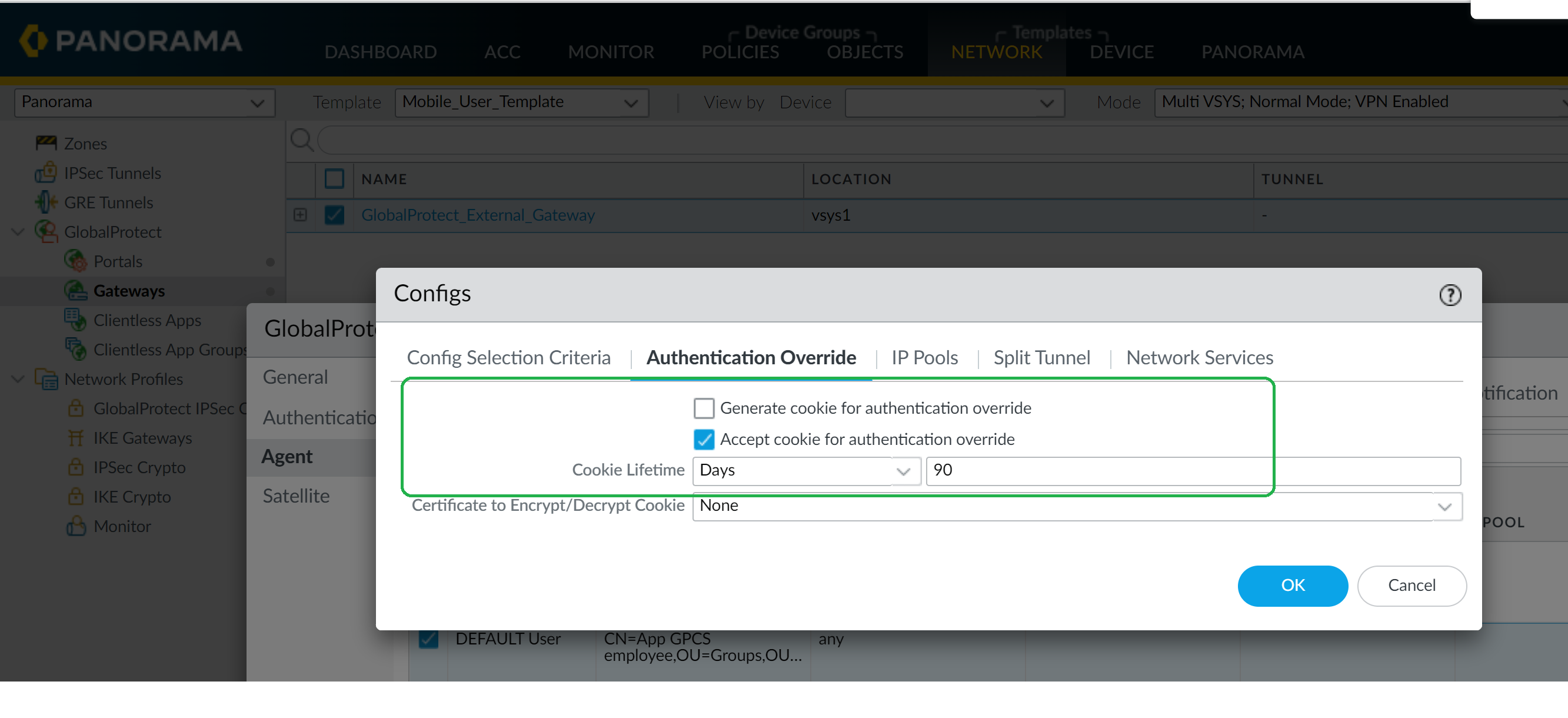 Gateway config - panorama managed