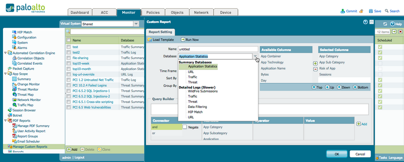 custom report database