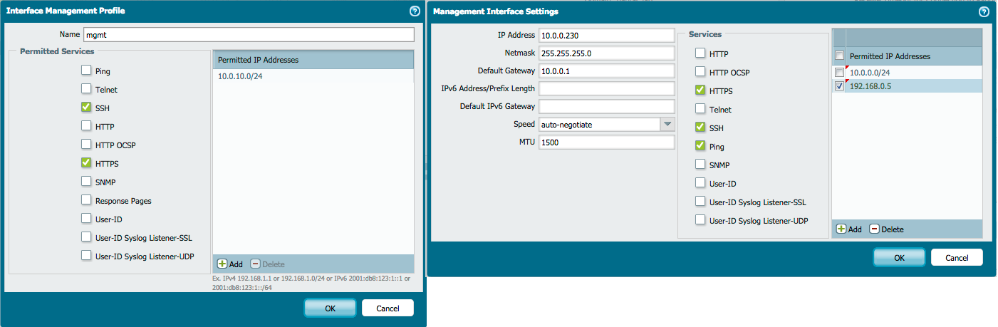 Management Interface