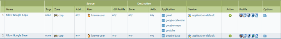 Firewall Policy for Secure Google Apps