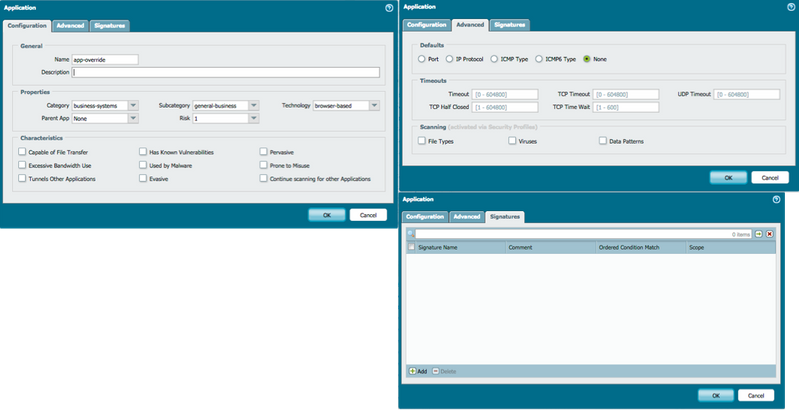 anulación de la aplicación