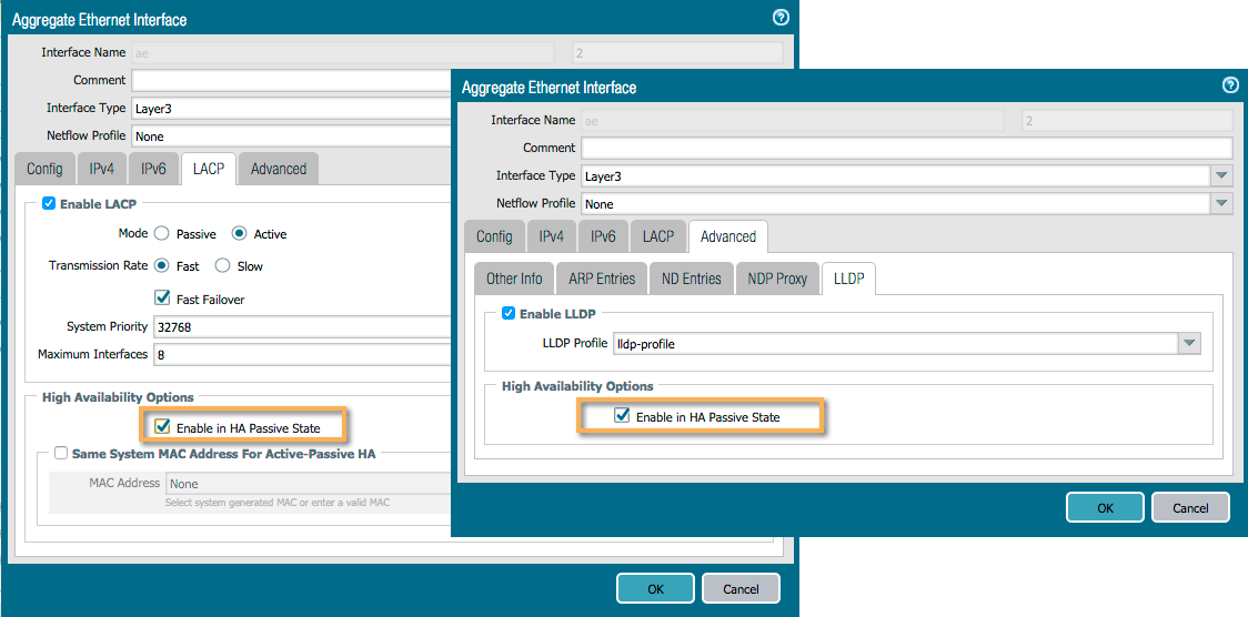 Enable in HA Passive State Enable in HA Passive State