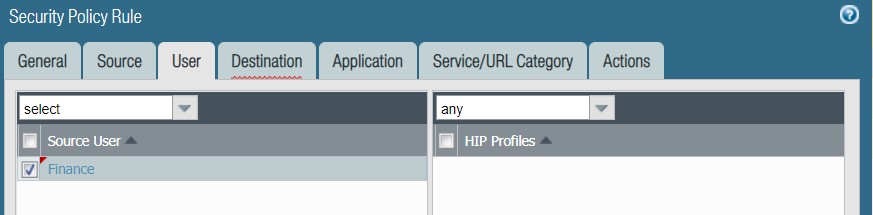 Security Policy Rule