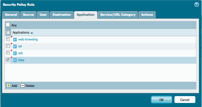 intrazone security policy
