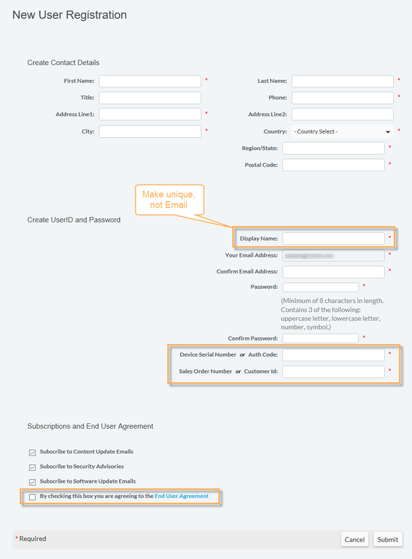 Captura de pantalla Nuevo formulario de registro de usuario