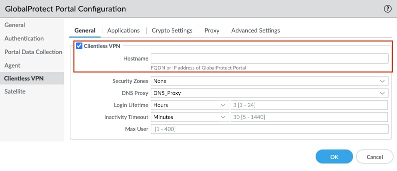 GlobalProtect Portal Configuration