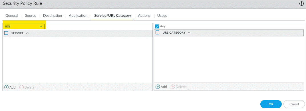 Aus der Sicherheit entfernter Dienst policy